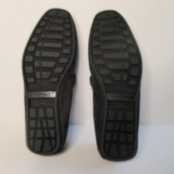 Ferragamo Mens Dark Blue Suede Loafer/Driving Shoes 7 1/2 D New with Box - Picture 6 of 10